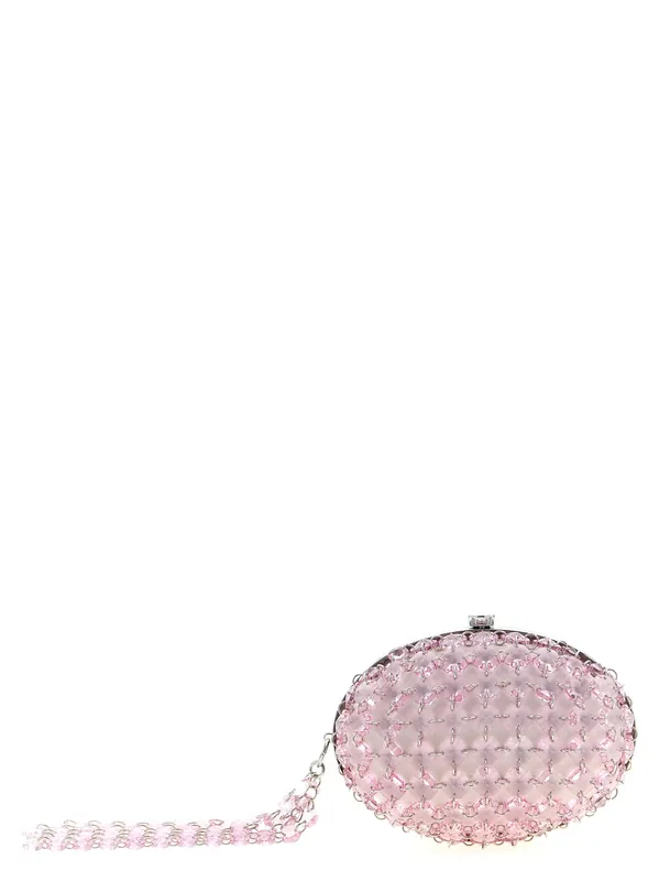 Crystal Chain Clutch Pink - Self-Portrait