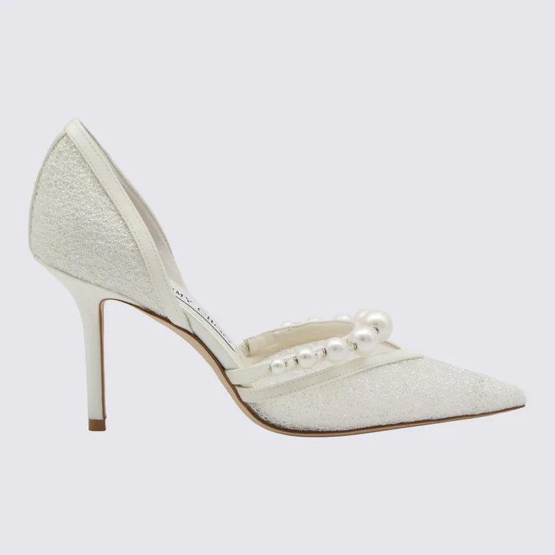 With Heel Ivory/White - Jimmy Choo
