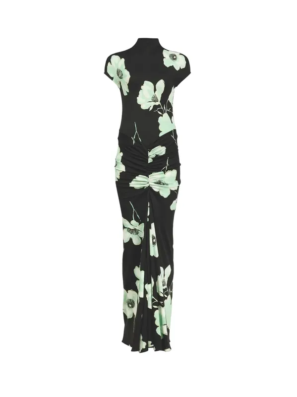 Viscose Dress With Sakura Print - Alaïa