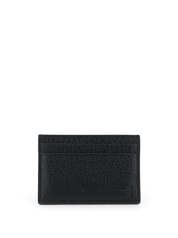 Leather Card Holder With Embossed Logo - Tom Ford