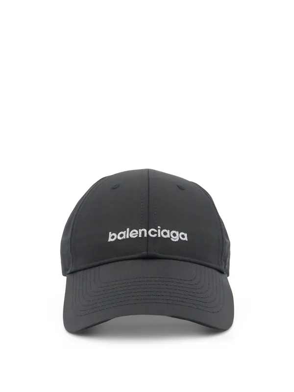 Techwear Technical Fabric Hat With Embroidered Lettering Logo - Balenciaga