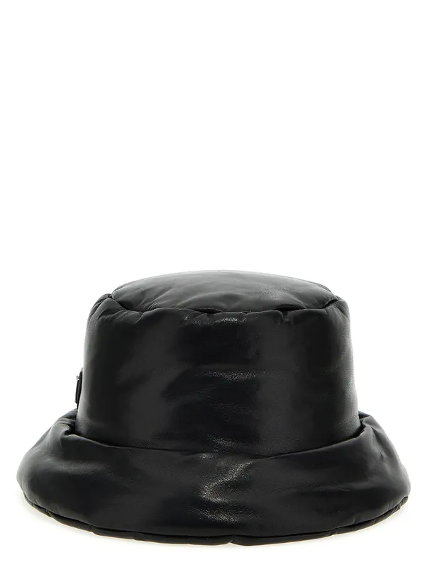 Nappa Bucket Hat Hats Black - Prada