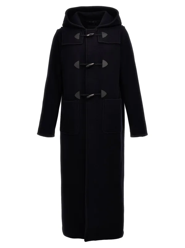 Long Montgomery Coat Coats And Trench Coats Blue - Prada