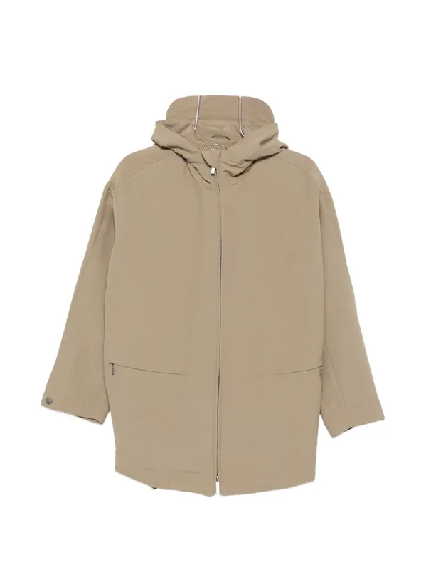 Cotton Blend Blouson Jacket - Emporio Armani