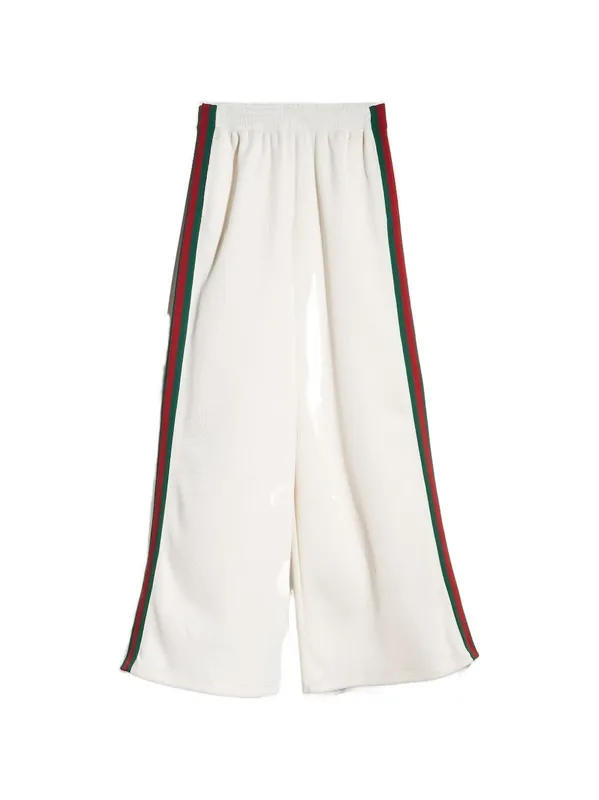 Cotton Blend Wide-Leg Trousers