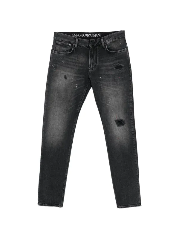 Slim Denim Cotton Jeans - Emporio Armani
