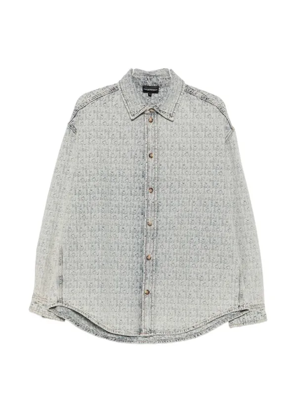 Printed Cotton Shirt - Emporio Armani