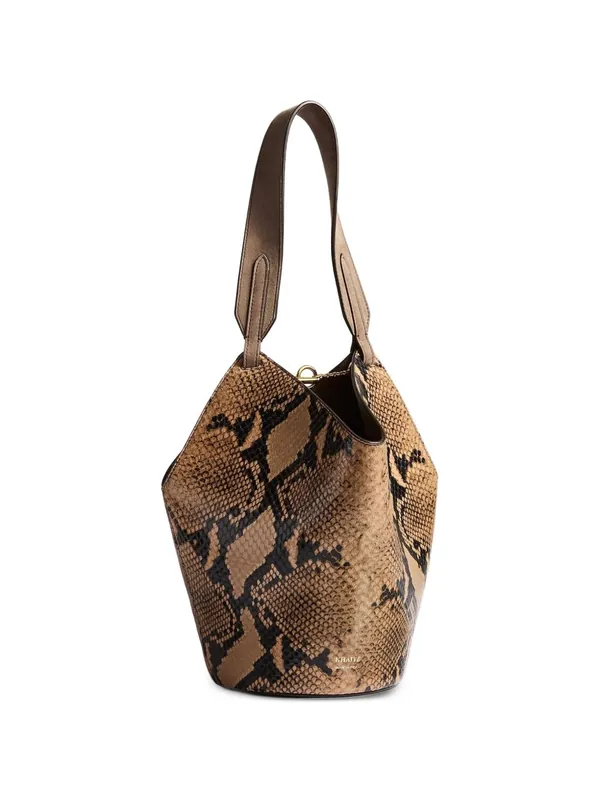 Lotus Mini Leather Bucket Bag - Khaite