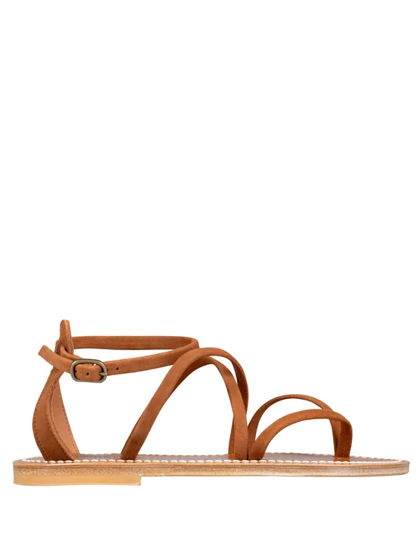 Epicure F Miel Suede Sandals - Kjacques