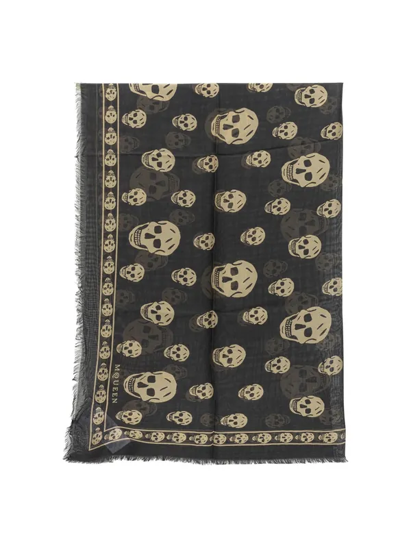 Scarves & Silk Scarves Sciarpe & Foulard Black - Alexander McQueen