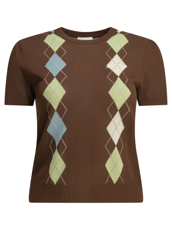 Argyle Knitwear Brown - Ganni