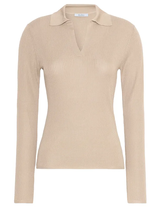 Cashmere And Silk Polo Sweater - Maxmara