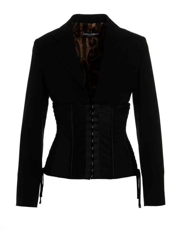 Corset Blazer Blazers Black - Dolce & Gabbana