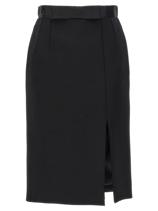 Wool Pencil Skirt Skirts Black - Dolce & Gabbana