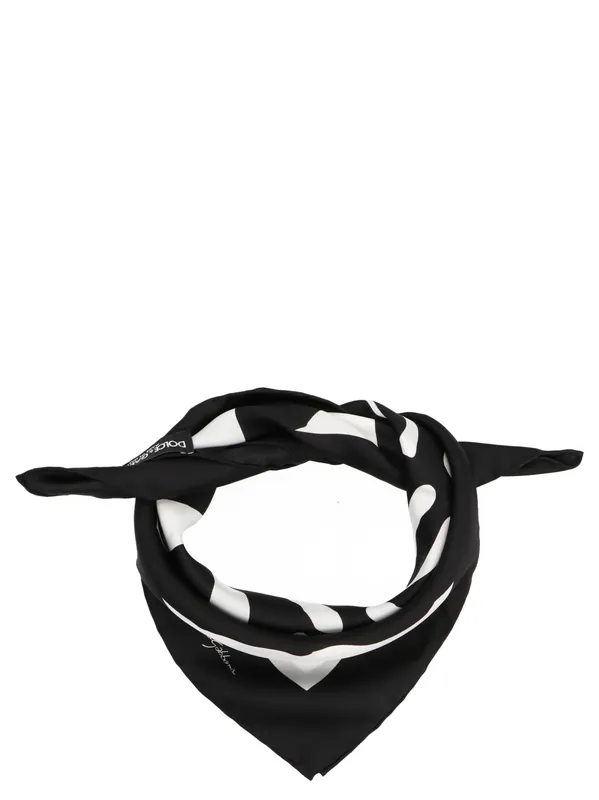 Animalier Scarves And Foulards White/Black - Dolce & Gabbana