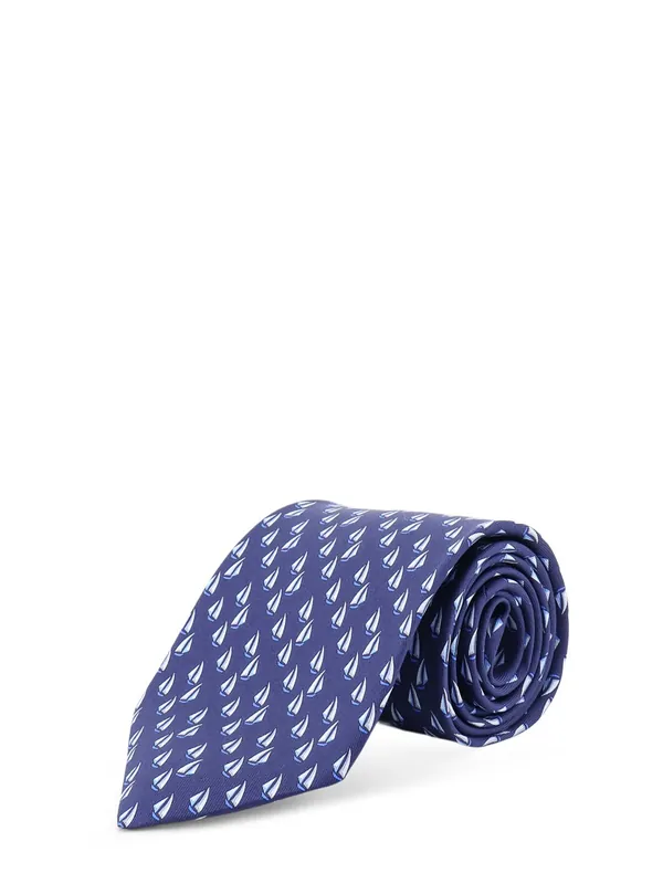 Catamarano Silk Tie With Nautica Print - Ferragamo
