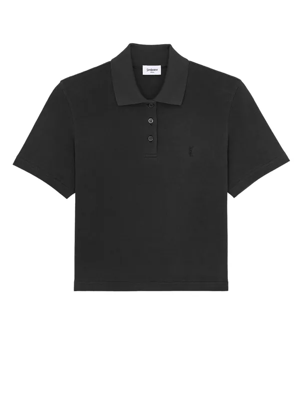 Cassandre Cotton Piqué Cotton Polo Shirt - Saint Laurent