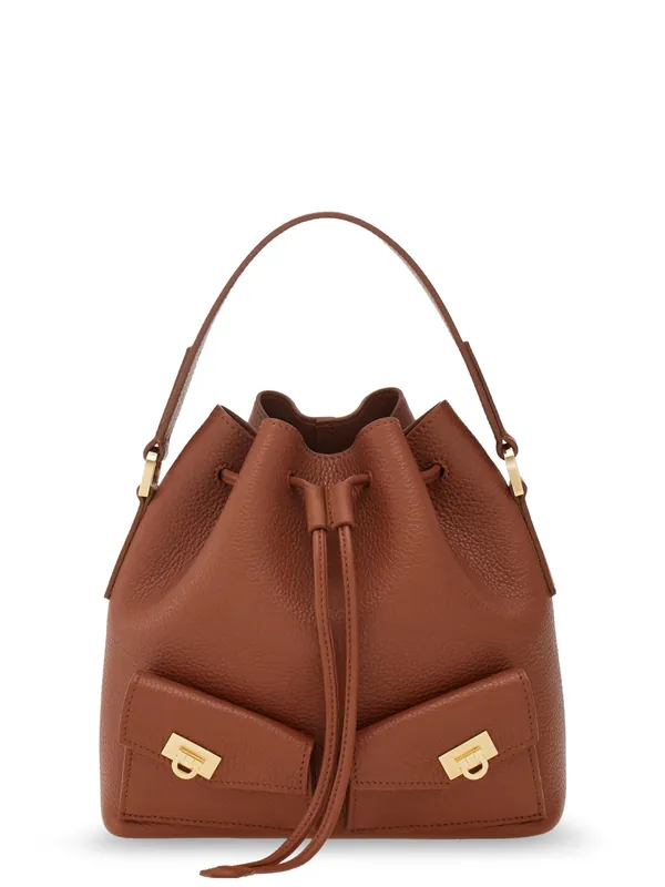 Leather Bucket Bag - Ferragamo