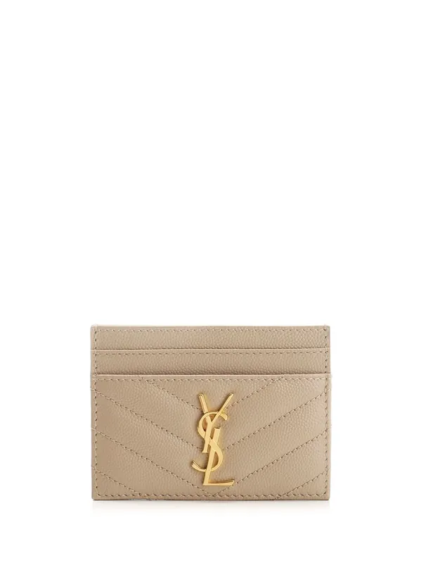 Monogram Card Case Wallets Black - Saint Laurent
