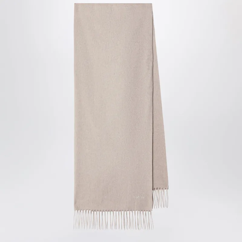 Sand-Colored Cashmere Scarf