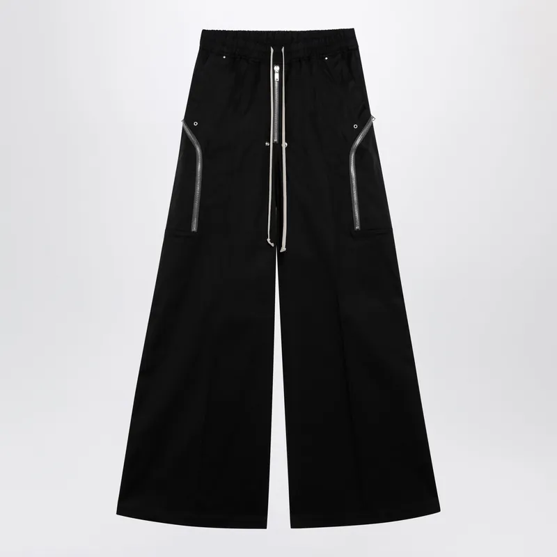 Black Cotton Trousers - Rick Owens