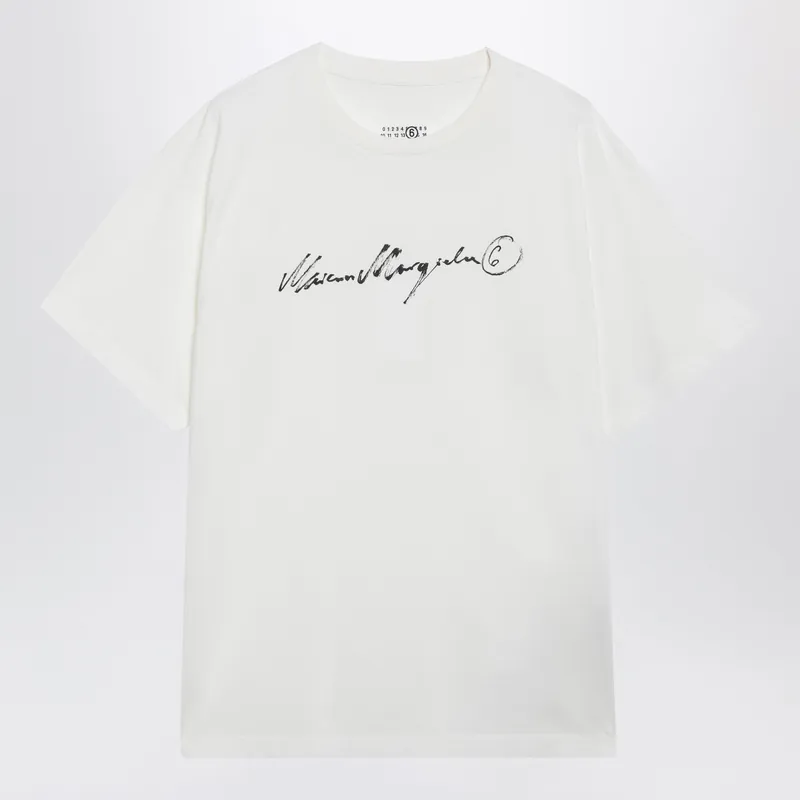 White T-Shirt With Logo Print