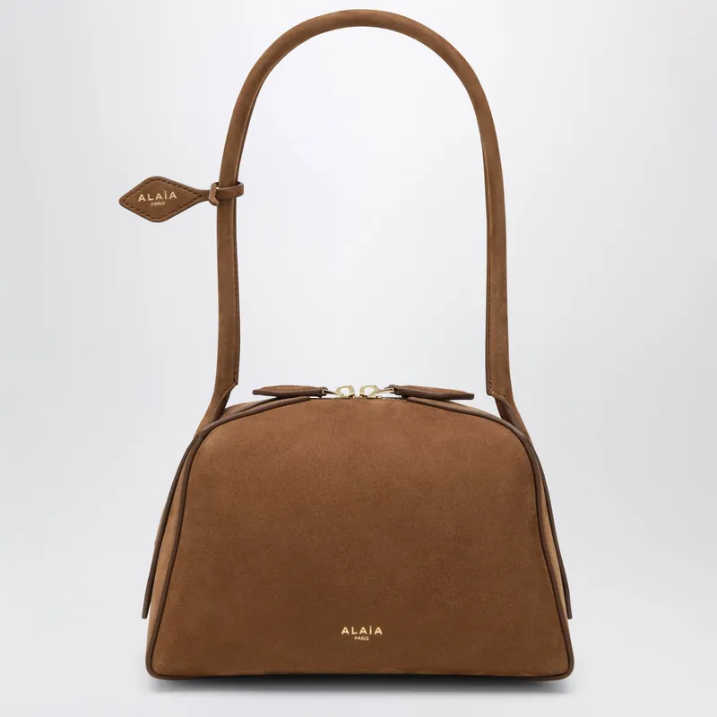 Small Le Bouledogue Bag In Light Brown Nubuck - Alaïa