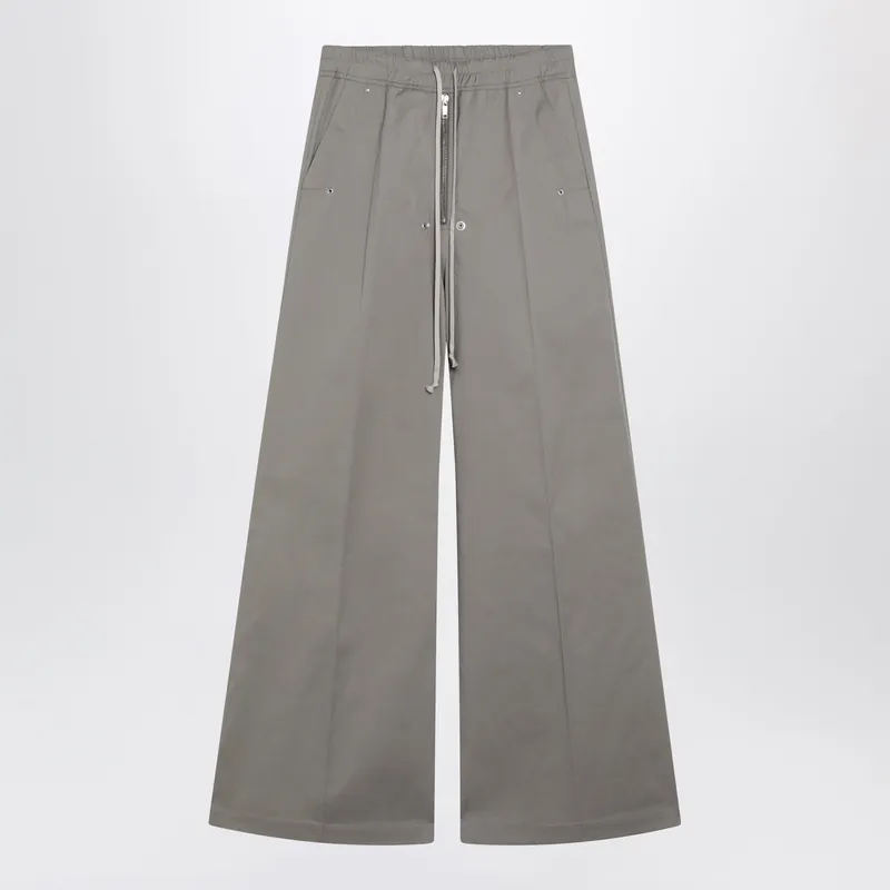 Dark Pearl-Coloured Cotton Trousers