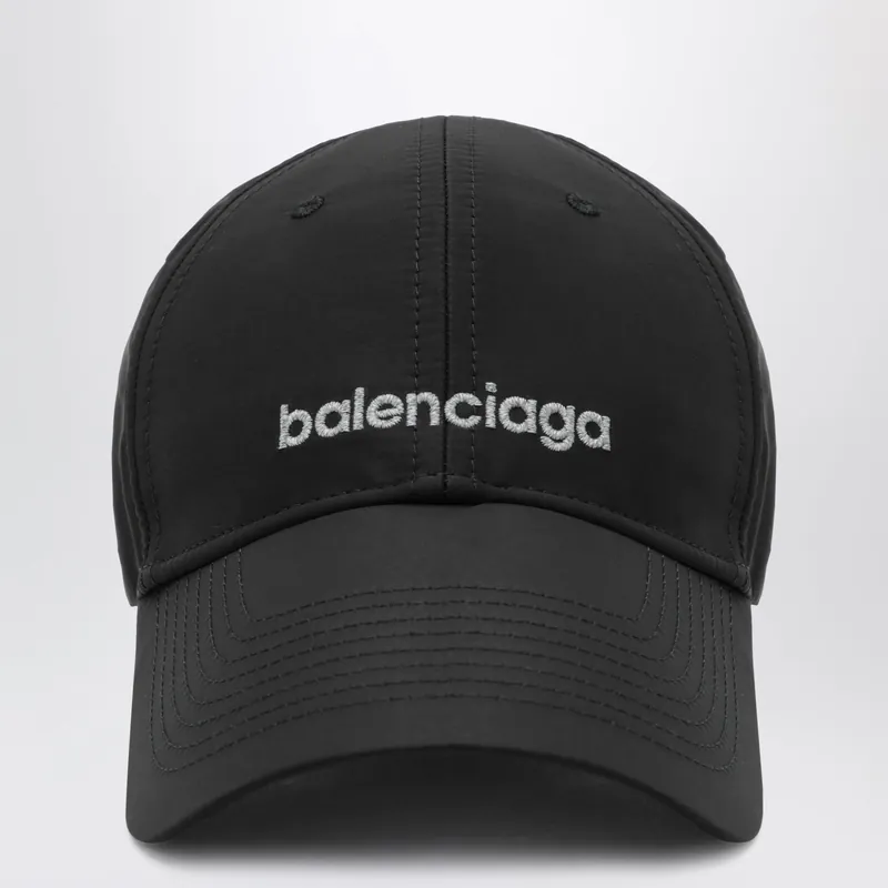 Black Techwear Cap With Reflective Detailing - Balenciaga