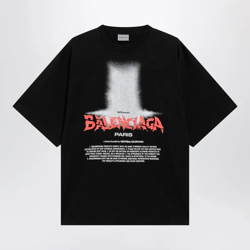 Women's The Door Oversize T-Shirt In Black Cotton