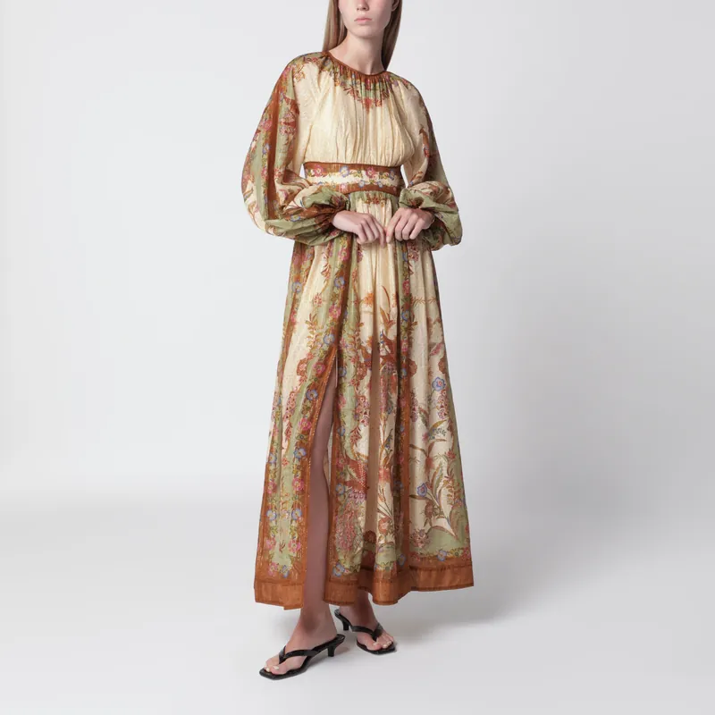 Cream Cotton And Silk Indra Maxi Dress - Zimmermann