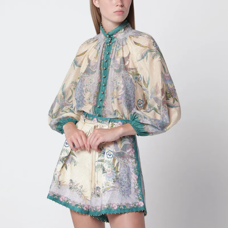 Cream Cotton And Silk Indra Shirt - Zimmermann