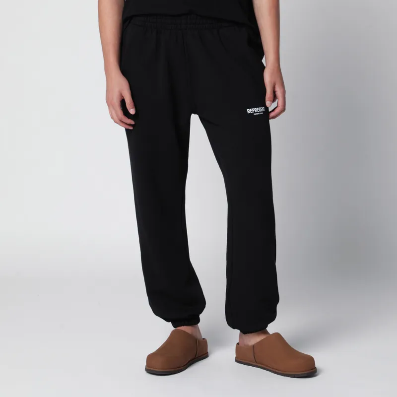 Black Cotton Jogging Trousers - Represent