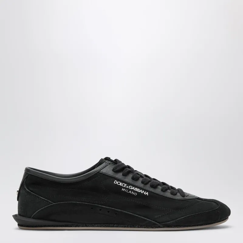 Black Dg Sailing Raffia Trainers - Dolce & Gabbana