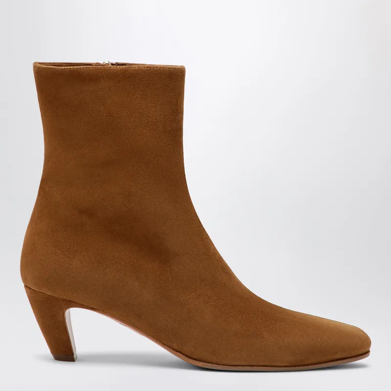 Chestnut Sloan Suede Ankle Boots - Aquazzura