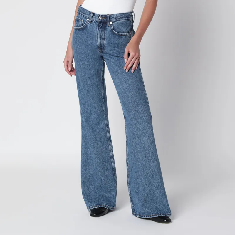 Wyatt Flared Jeans In Freshwater Blue Wash - Anine Bing