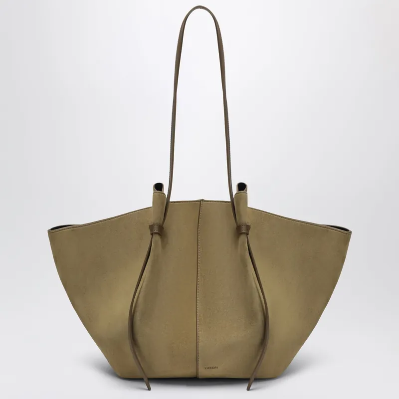 Large Mochi Bag In Fennel Suede Leather - Yuzefi