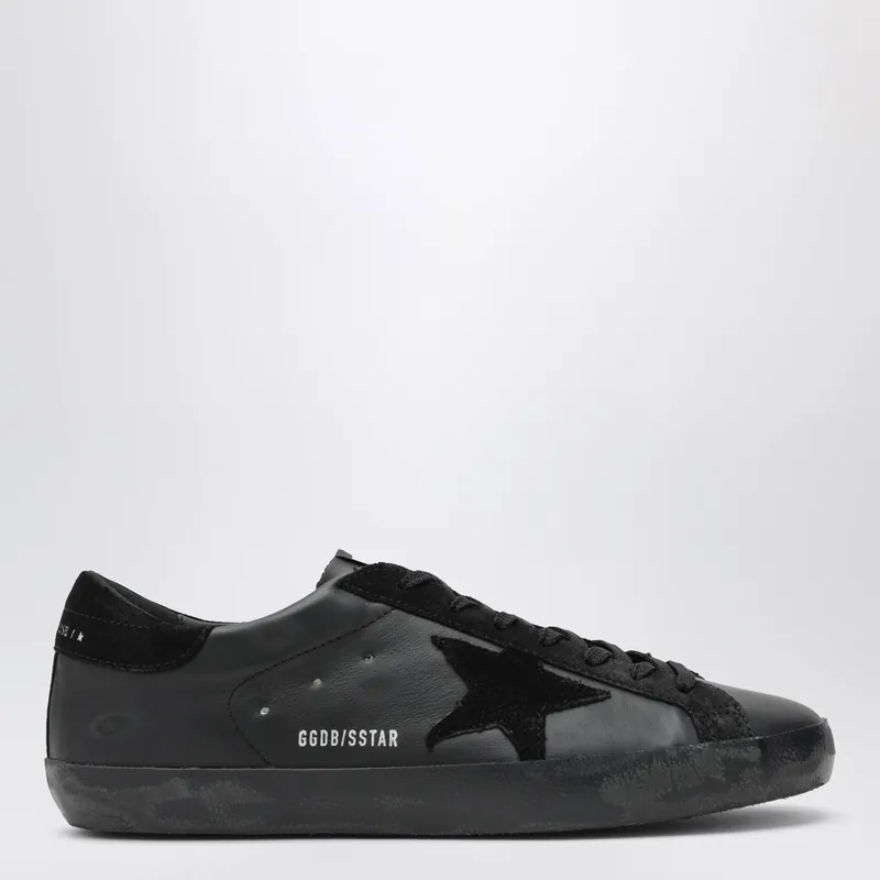 Black Super-Star Sneakers In Leather And Suede