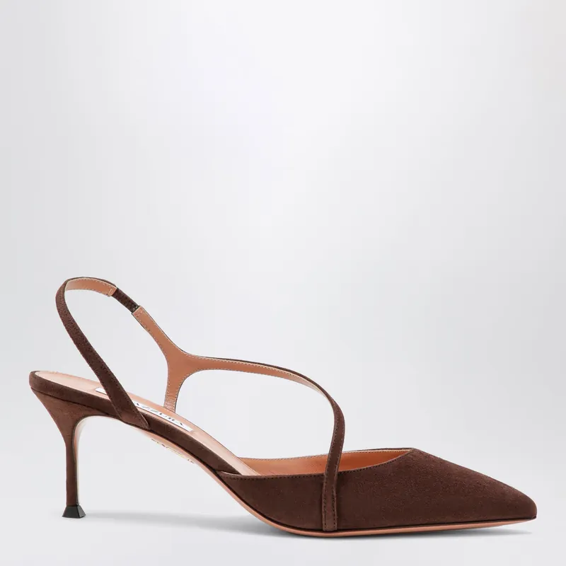 Espresso Dynasty Suede Pumps - Aquazzura