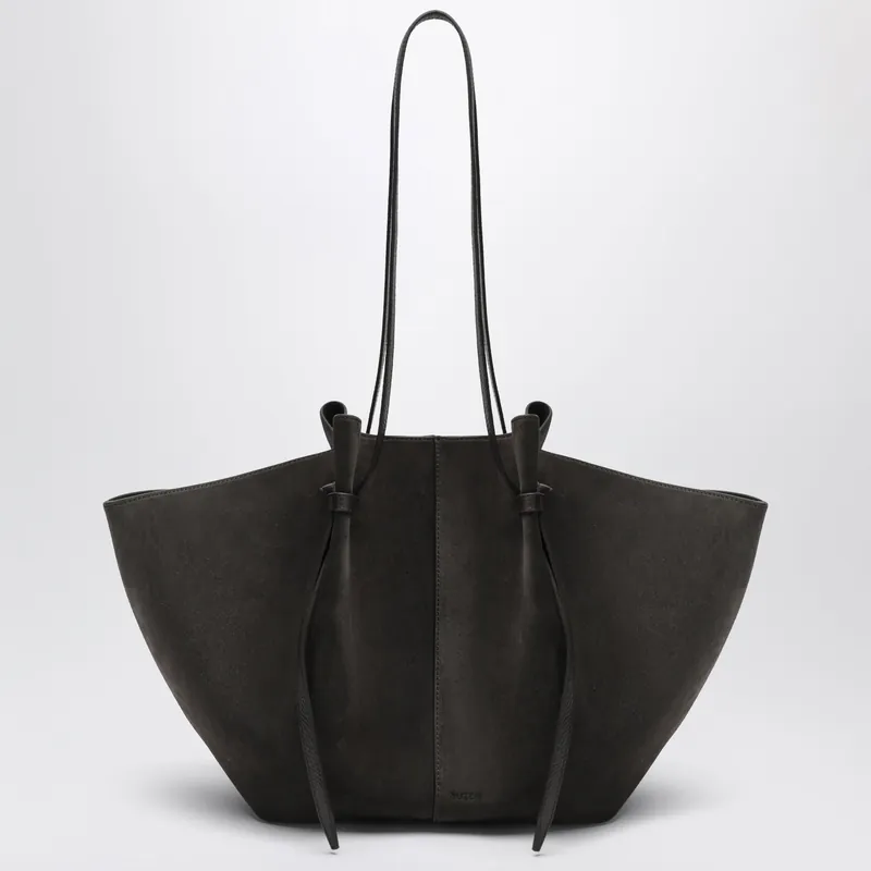 Large Mochi Bag In Ganache Suede Leather - Yuzefi