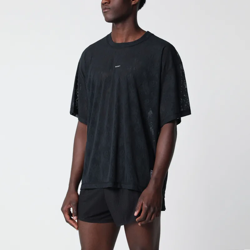 Black Space Lace T-Shirt