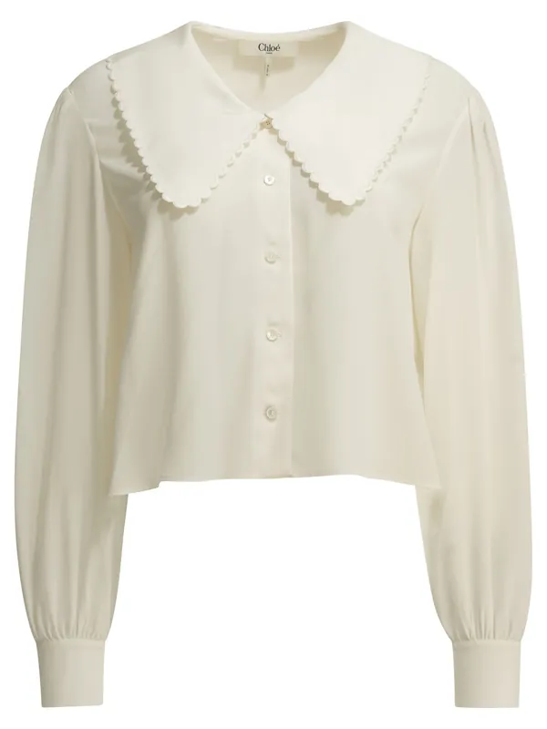 Casual Silk Shirt Shirts White - Chloé
