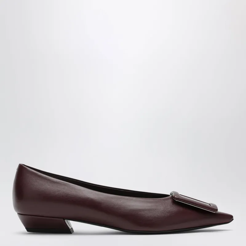 Gommettine Ballerina In Mosto-Coloured Leather