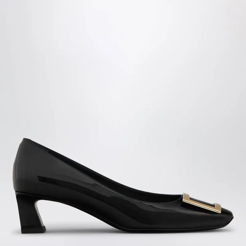 Black Patent Leather Trompette Pumps - Roger Vivier