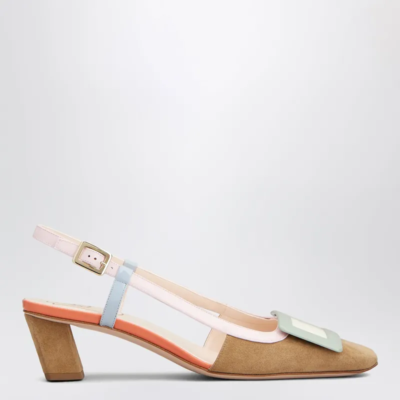 Belle Vivier Multicoloured Suede Slingback - Roger Vivier
