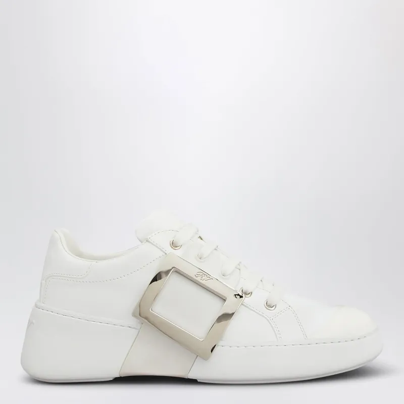 Viv' Skate Sneakers In White Leather - Roger Vivier