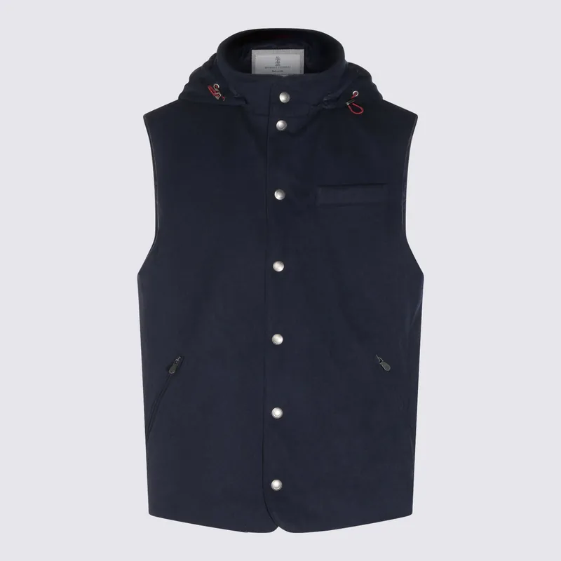 Coats Navy - Brunello Cucinelli