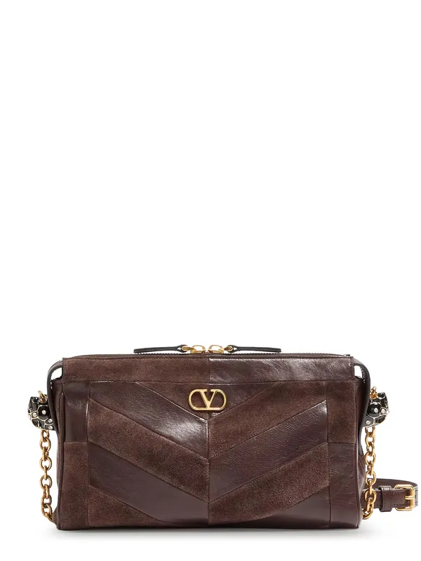 Panthea Suede And Leather Crossbody Bag - Valentino Garavani