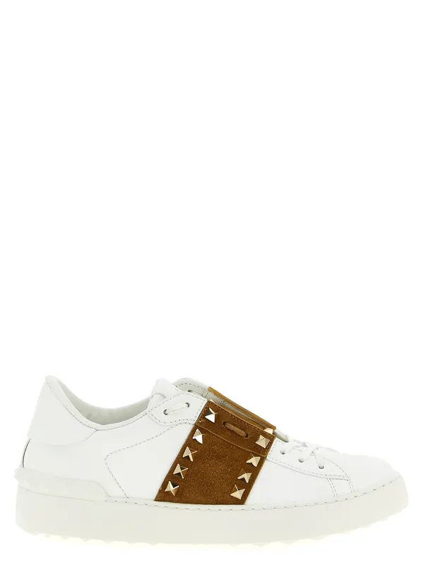 Rockstud Untitled Sneakers Brown - Valentino Garavani