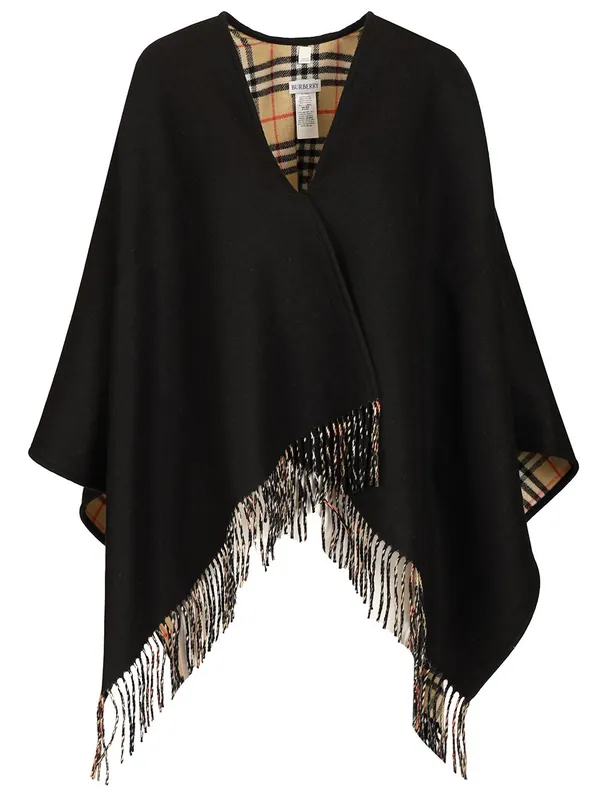 Reversible Cape Jackets Black - Burberry